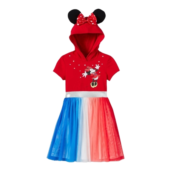 New! Girls' Disney Minnie Mouse Americana Tutu Dress - Picture 1 of 5